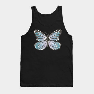 Blue and Purple Butterfly Design Tank Top